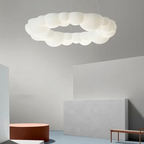 Люстра подвесная ODDLY D68 220262-23 ImperiumLoft белая на 1 лампу, основание белое в стиле современный скандинавский минимализм фото 6 Люстра подвесная ODDLY D68 220262-23 ImperiumLoft белая на 1 лампу, основание белое в стиле современный скандинавский минимализм фото 6