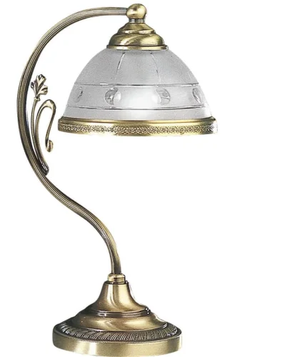 Настольная лампа P 3830 Reccagni Angelo белая 1 лампа, основание античное бронза латунь металл в стиле классический  фото 2