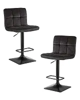 Стул барный набор 2 шт. SET-2 5018-LM DOMINIC, цвет сиденья черный велюр (MJ9-101), цвет основания черный Dobrin, /велюр, ножки/металл/чёрный, размеры - 940*1150***420*520 Стул барный набор 2 шт. SET-2 5018-LM DOMINIC, цвет сиденья черный велюр (MJ9-101), цвет основания черный Dobrin, /велюр, ножки/металл/чёрный, размеры - 940*1150***420*520