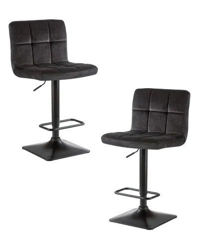 Стул барный набор 2 шт. SET-2 5018-LM DOMINIC, цвет сиденья черный велюр (MJ9-101), цвет основания черный Dobrin, /велюр, ножки/металл/чёрный, размеры - 940*1150***420*520 Стул барный набор 2 шт. SET-2 5018-LM DOMINIC, цвет сиденья черный велюр (MJ9-101), цвет основания черный Dobrin, /велюр, ножки/металл/чёрный, размеры - 940*1150***420*520