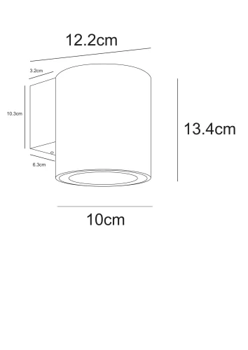 Настенный светильник уличный LED Torcular A1813AL-1BK Arte Lamp уличный IP65 чёрный на 1 лампу, плафон чёрный в стиле современный LED фото 2