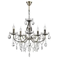 Люстра подвесная Linn 8190/5 Lumion без плафона на 5 ламп, основание античное латунь в стиле классический 