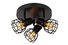 Спот с 3 лампами Filox 00929/13/30 Lucide чёрный E27 в стиле современный 