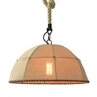 Светильник подвесной лофт Hempstead GRLSP-9667 Lussole бежевый 1 лампа, основание чёрное в стиле лофт 