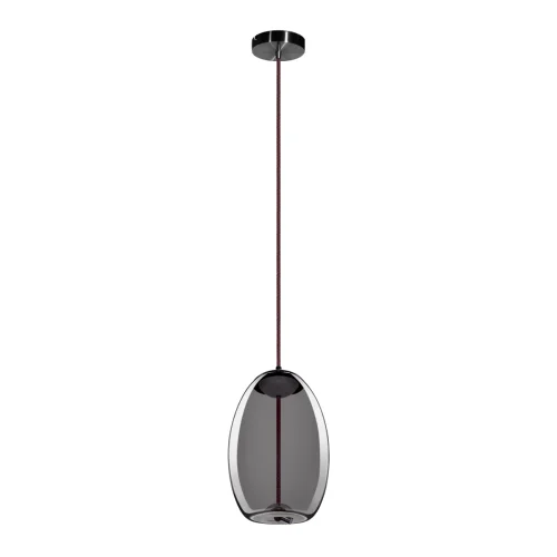 Светильник подвесной LED Knot 8134-A LOFT IT серый прозрачный на 1 лампу, основание чёрное в стиле современный выдувное