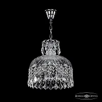Светильник подвесной 14781/30 Ni Leafs Bohemia Ivele Crystal прозрачный 5 ламп, основание никель в стиле классика leafs