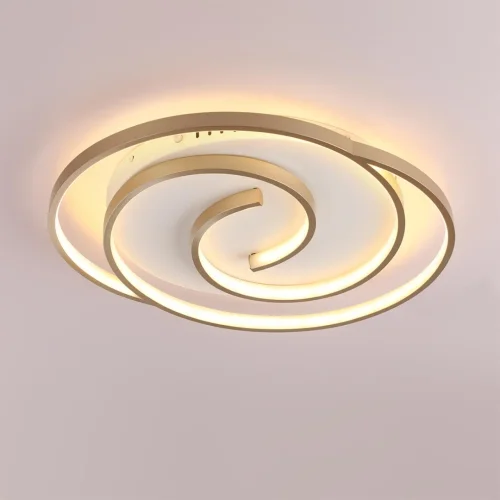 Люстра потолочная LED Twist 8020/75CL Lumion белая на 1 лампу, основание золотое в стиле минимализм фото 4