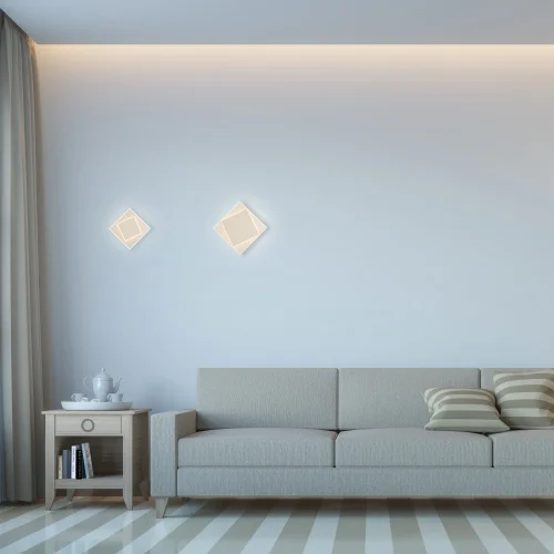 Бра LED Dakla 6429 Mantra белый на 1 лампу, основание белое в стиле современный хай-тек квадраты фото 5