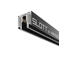 Шинопровод демпферный в натяжной потолок 2м Magnetic track system Exility TRX034D-422B Maytoni чёрный в стиле современный хай-тек для светильников серии Magnetic track system Exility натяжной потолок шинопровод exility тонкая магнитная