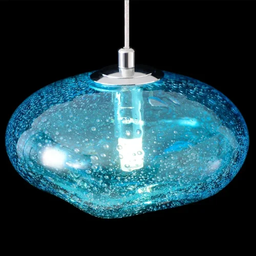 Светильник подвесной FORMLESS SP1 BLUE Crystal Lux голубой на 1 лампу, основание хром в стиле современный выдувное фото 3 Светильник подвесной FORMLESS SP1 BLUE Crystal Lux голубой на 1 лампу, основание хром в стиле современный выдувное фото 3
