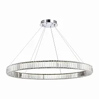Люстра подвесная LED Tivoli SL1622.183.01 ST-Luce прозрачная на 1 лампа, основание хром в стиле современный кольца
