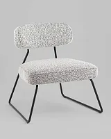 Кресло лаунж Kate, серый УТ000039357 Stool Group, серый/букле, ножки//чёрный, размеры - ****655*745мм
