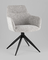 Стул обеденный Enid, светло-серый УТ000039274 Stool Group, серый/рогожка, ножки/металл/чёрный, размеры - *****