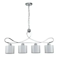 Светильник подвесной Davinci V000265 Indigo белый 4 лампы, основание хром в стиле современный 