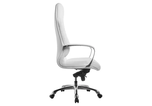 Компьютерное кресло Damian white / satin chrome 15429 Woodville, белый/экокожа, ножки/металл/хром, размеры - *1330***650* фото 3