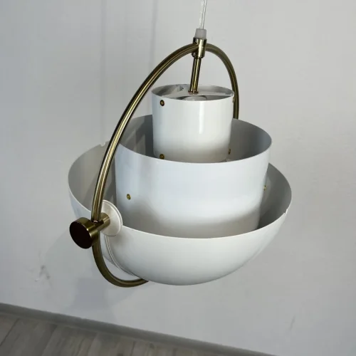 Светильник подвесной Weisdorff 123432-22 ImperiumLoft белый 1 лампа, основание латунь в стиле современный лофт арт-деко  фото 4