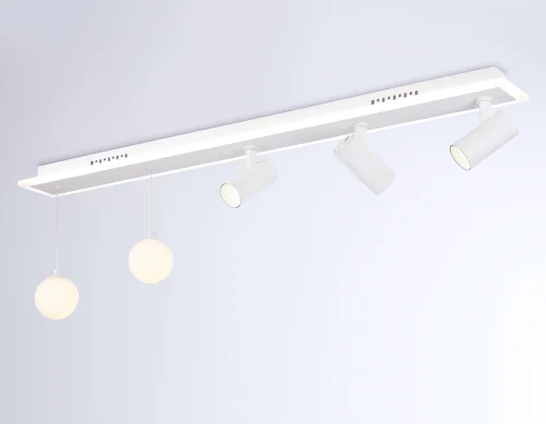 Светильник потолочный LED с пультом FL66201 Ambrella light белый 1 лампа, основание белое в стиле современный хай-тек с пультом фото 2