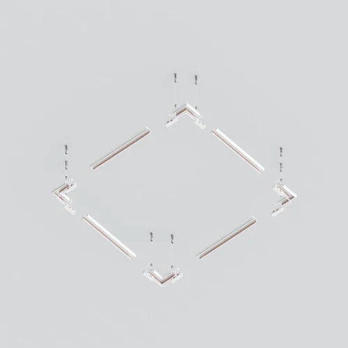 Шинопровод 2м низкопрофильный подвесной круглый Magnetic track system Exility TRXM034-R-412W Maytoni белый в стиле хай-тек современный для светильников серии Magnetic track system Exility накладной шинопровод exility тонкая магнитная фото 5