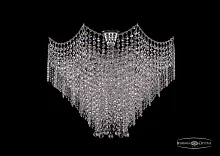 Люстра потолочная хрустальная 77071/59 Ni Bohemia Ivele Crystal прозрачная на 10 ламп, основание никель в стиле классика sp
