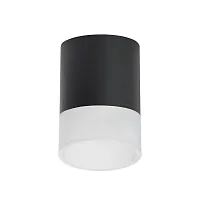 Светильник накладной Rullo GX53 R348781 Lightstar белый чёрный 1 лампа, основание чёрное в стиле модерн хай-тек круглый
