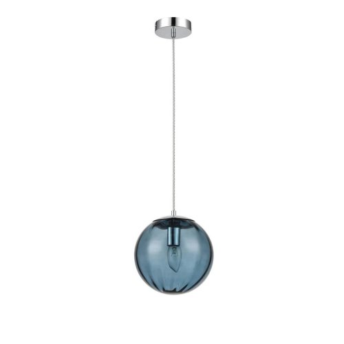 Светильник подвесной Folie VL5513P21 Vele Luce синий 1 лампа, основание хром в стиле современный шар выдувное фото 2