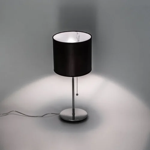 Настольная лампа Аврора CL463811 Citilux чёрная 1 лампа, основание хром металл в стиле современный  фото 3