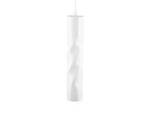 Светильник подвесной TN777 TN7777 Ambrella light белый 1 лампа, основание белое в стиле современный хай-тек трубочки