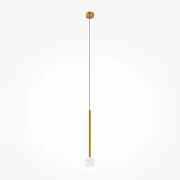 Светильник подвесной LED Bubble dream MOD383PL-L4BS3K Maytoni прозрачный на 1 лампу, основание латунь в стиле современный хай-тек 