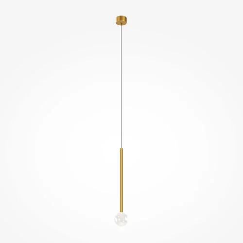 Светильник подвесной LED Bubble dream MOD383PL-L4BS3K Maytoni прозрачный на 1 лампу, основание латунь в стиле современный хай-тек 