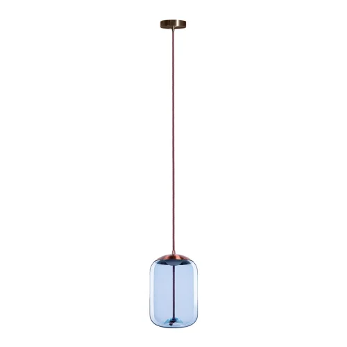Светильник подвесной LED Knot 8133-C mini LOFT IT голубой 1 лампа, основание медь в стиле модерн  фото 3
