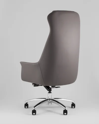 Кресло руководителя TopChairs Viking NEW, серое УТ000039424 Stool Group, серый/экокожа, ножки/металл/хром, размеры - *1250**** фото 7