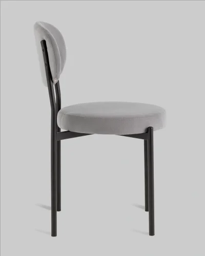 Стул Бриф DD велюр серый УТ000041428 Stool Group, серый/велюр, ножки/металл/чёрный, размеры - ***** фото 3