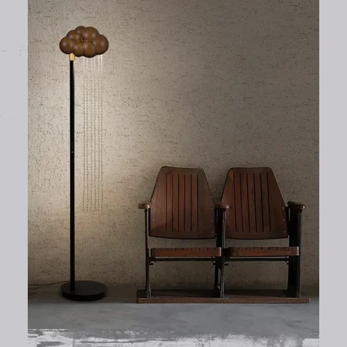 Торшер TELSE Dark brown 212085-23 ImperiumLoft коричневый на 1 лампу, основание чёрное в стиле современный фото 14