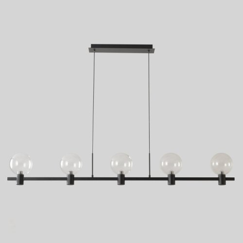 Светильник подвесной ЛЕД DUET SP35W LED BLACK Crystal Lux прозрачный на 1 лампу, основание чёрное в стиле минимализм линейный фото 5