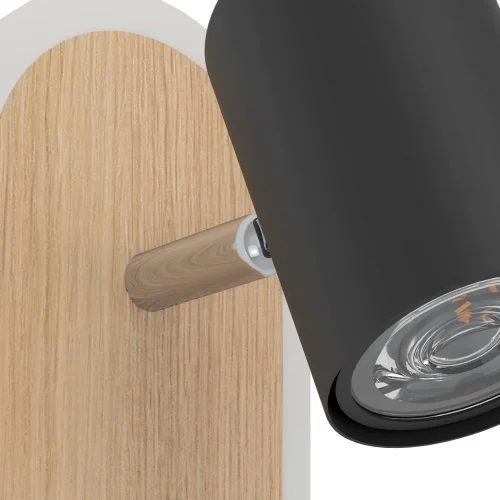 Бра LED Rimbocchi 901631 Eglo чёрный на 1 лампу, основание чёрное коричневое в стиле современный фото 4 Бра LED Rimbocchi 901631 Eglo чёрный на 1 лампу, основание чёрное коричневое в стиле современный фото 4