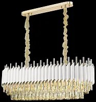 Люстра подвесная Cartuccia WE138.14.003 Wertmark прозрачная белая на 14 ламп, основание золотое в стиле классический 