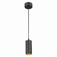 Светильник подвесной LED Zoom ST600.433.10 ST-Luce чёрный 1 лампа, основание чёрное в стиле хай-тек трубочки