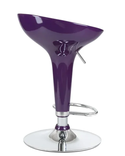 Стул барный 1004-LM BOMBA,  цвет сиденья фиолетовый металлик, цвет основания хром Dobrin, фиолетовый/, ножки/металл/хром, размеры - 660*880***430*360 фото 4