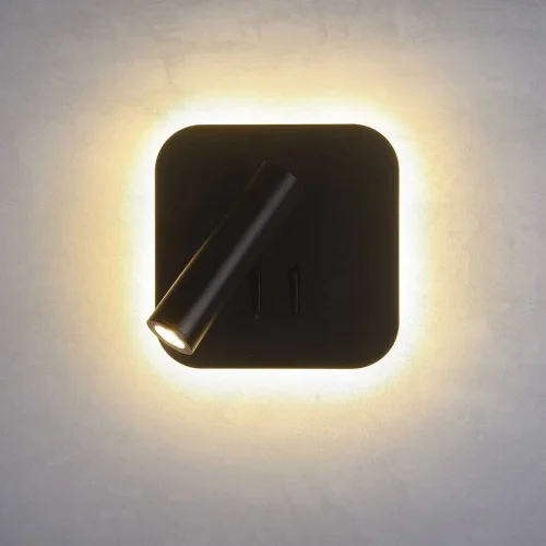 Бра с выключателем LED Smile LOFT2019-BL LOFT IT чёрный на 1 лампа, основание чёрное в стиле современный  фото 2