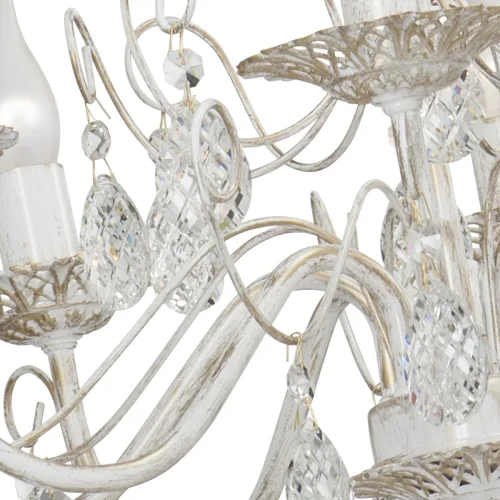 Люстра подвесная V1180/8 Vitaluce без плафона на 8 ламп, основание белое в стиле классический фото 2