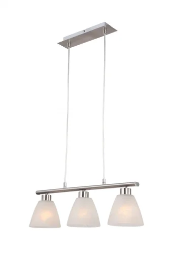 Светильник подвесной ILLIMANI 68615-3 GLOBO белый 3 лампы, основание матовое никель в стиле современный 