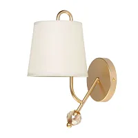 Бра Вега 329022601 MW-Light бежевый 1 лампа, основание золотое в стиле классический современный 