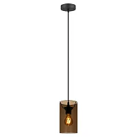 Светильник подвесной Lincoln LSP-8545 Lussole чёрный 1 лампа, основание чёрное в стиле современный 