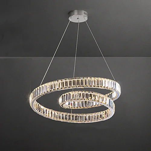 Люстра подвесная BERTOLDA S D60 Chrome 219986-23 ImperiumLoft прозрачная на 1 лампу, основание хром в стиле современный 