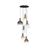 Светильник подвесной Smart Casual MOD414PL-06B Maytoni разноцветный серый на 6 ламп, основание чёрное в стиле современный каскад