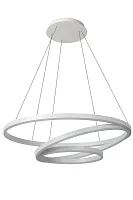 Светильник подвесной LED Triniti 46402/99/31 Lucide белый на 1 лампу, основание белое в стиле современный кольца