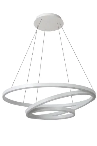Светильник подвесной LED Triniti 46402/99/31 Lucide белый на 1 лампу, основание белое в стиле современный кольца