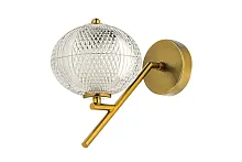 Бра LED Candels L 2.W3 G Arti Lampadari прозрачный 1 лампа, основание золотое в стиле современный 