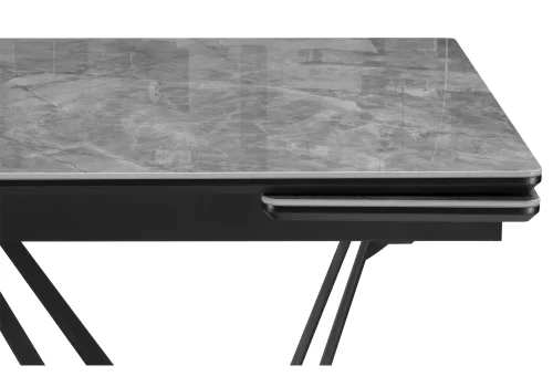 Керамический стол Марвин 160(220)х90х76 серый глняец / черный 571394 Woodville столешница серая из керамика фото 5