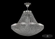 Люстра потолочная хрустальная 19321/H1/55IV Ni Bohemia Ivele Crystal прозрачная на 12 ламп, основание никель в стиле классический sp